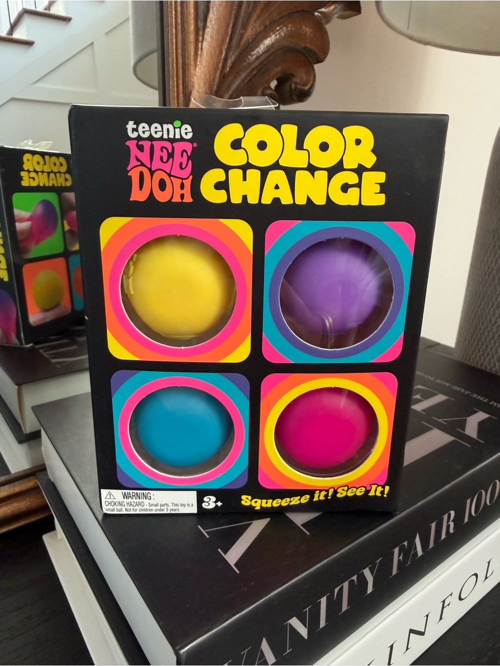 Color Change Sensory Squeeze Toy - Yellow, Purple, Blue, Pink